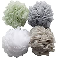 Los mejores  - Esponja de baño para la ducha 4 unidades de 60 g cada una- esponja puf de malla lufa para el baño
